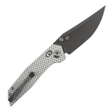 Tenable Deadite Cross Bar Lock Knife | 3.52" Gray TiCn Coated 14C28N Blade | Silver Aluminum Handle | TuffKnives Design - B1081V2