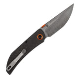 Tenable Tarkin Liner Knife | 3.4" Damascus Blade | Twill Carbon Fiber &G10 Handle | Matthew Christensen Design | B1078A4
