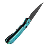 Tenable Fenrir Top Liner Lock Folding Knife | 3.4" Blackwash Nitro-V Blade | Green Anodized Crystallized Titanium Handle | Sparrow Knife Design - B1034H20