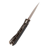 Tenable Fenrir Cross Bar Lock Folding Knife| Black G10 with Frag Pattern| 3.49" Rose Gold Coated Nitro-V Blade | Sparrow Knife Design | T1034V8