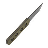 Tenable Foosa Fixed Blade Knife - 3.06'' Gray TiCn Coated D2 Blade | Olive Green G10 Handle | Rolf Helbig Design - G2020A4