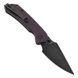 Tenable Fenrir Top Liner Lock Folding Knife| Purple Micarta | 3.48“ Blackwashed Nitro-V Blade | Sparrow Knife Design | B1034H1