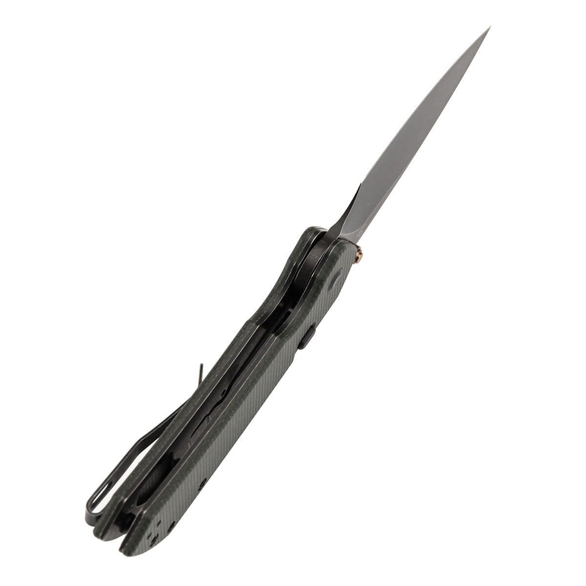 Available on Walmart - Tenable Fenrir Top Liner Lock Folding Knife| Green Micarta Handle | 3.48“ Blackwashed Nitro-V Blade | Sparrow Knife Design | B1034H4