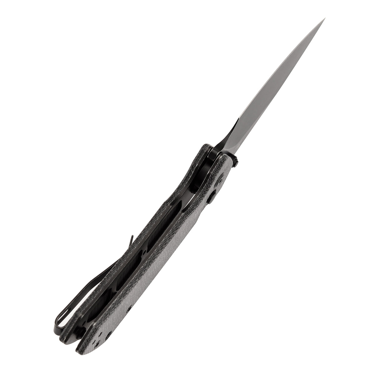 Tenable Fenrir Button Lock Knife | Black Micarta Handle | 3.45" blackwashed 14C28N | Sparrow Knife Design | T1034F6