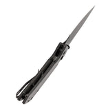 Tenable Fenrir Button Lock Knife | Black Micarta Handle | 3.45" blackwashed 14C28N | Sparrow Knife Design | T1034F6