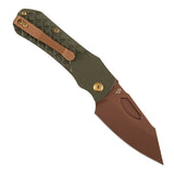 Tenable Loki Liner Lock Knife | 3.0" Rose Gold Nitro-V Blade | Olive Green G10 Handle | Steven Dunnuck Design - B1058A4