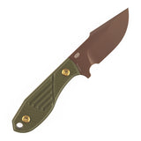 Tenable Tiny Dancer Fixed Blade Knife | 3.17" Rose Gold D2 Blade | Olive Green G10 Handle | JB Stout Design | G014A7
