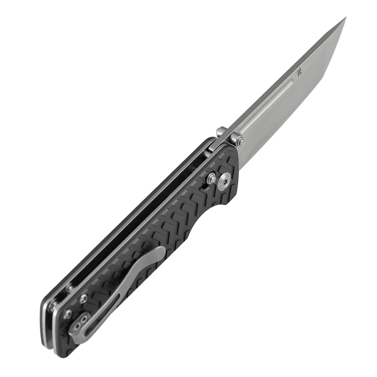 Tenable Anomaly Cross Bar Lock Knife | 3.14" Stonewashed Nitro-V Blade | Gray Aluminum Handle| Pinkerton Knives Design - B2038V1