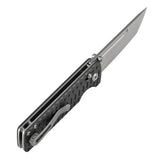 Tenable Anomaly Cross Bar Lock Knife | 3.14" Stonewashed Nitro-V Blade | Gray Aluminum Handle| Pinkerton Knives Design - B2038V1