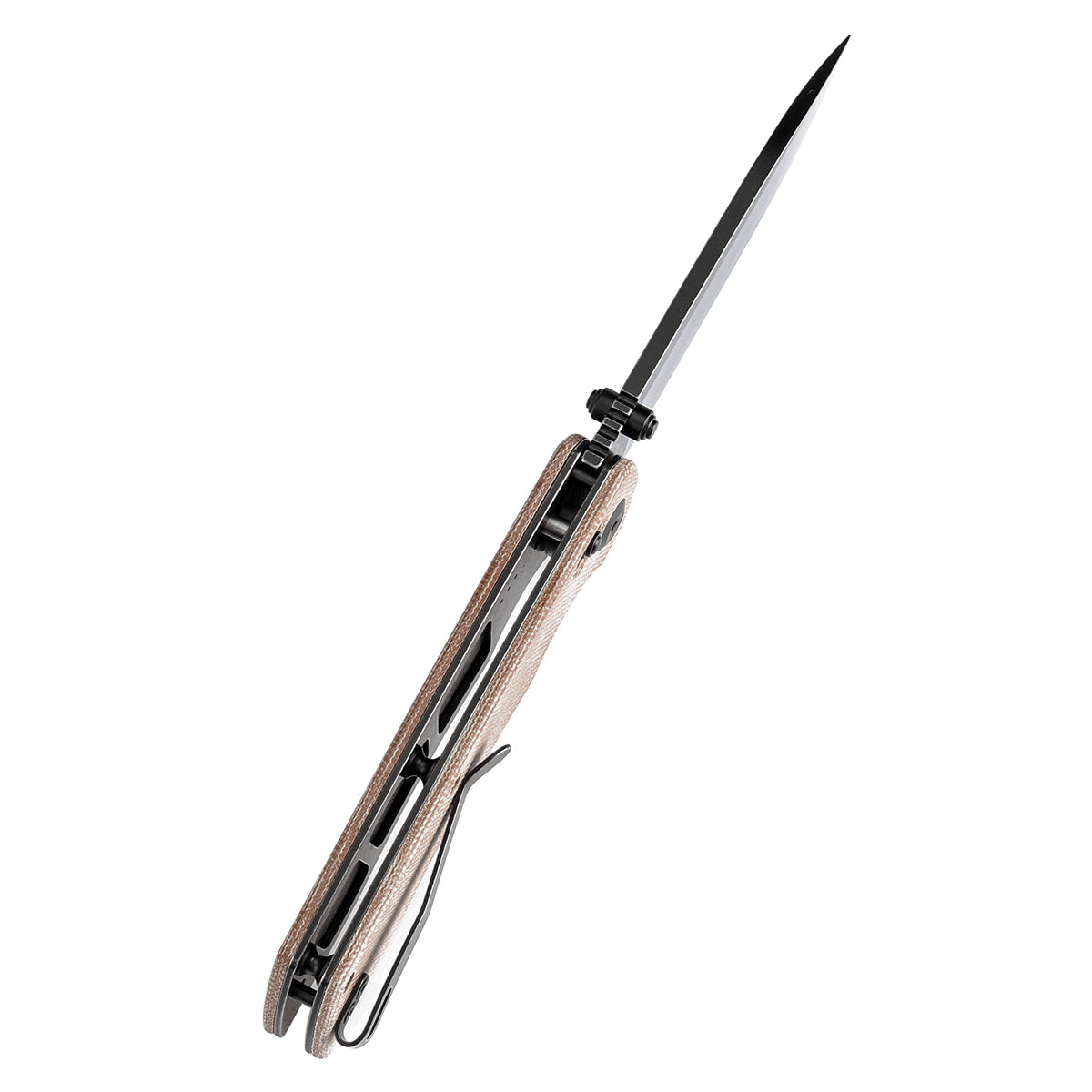 Tenable Kryo Cross Bar Lock Brown Micarta Handle (3.58'' Blackwash