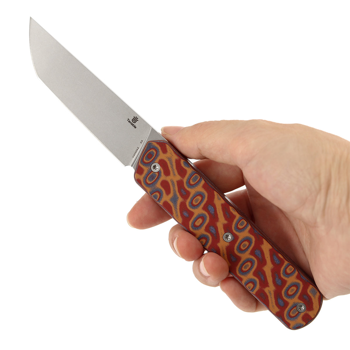 Tenable Foosa Fixed Blade Knife - 3.06'' Stonewashed D2 Blade | Vortex Micarta Handle | Rolf Helbig - G2020A2
