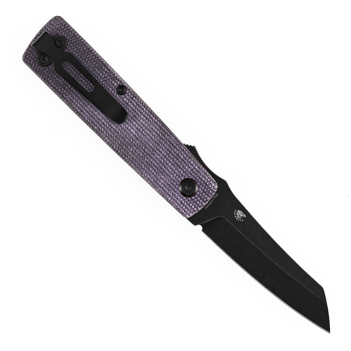 Tenable Higonokami Folding Knife | 3.02'' Black Stonewashed D2 Blade | Purple Micarta Handle | Goran mihajlovic Design | B2135A1