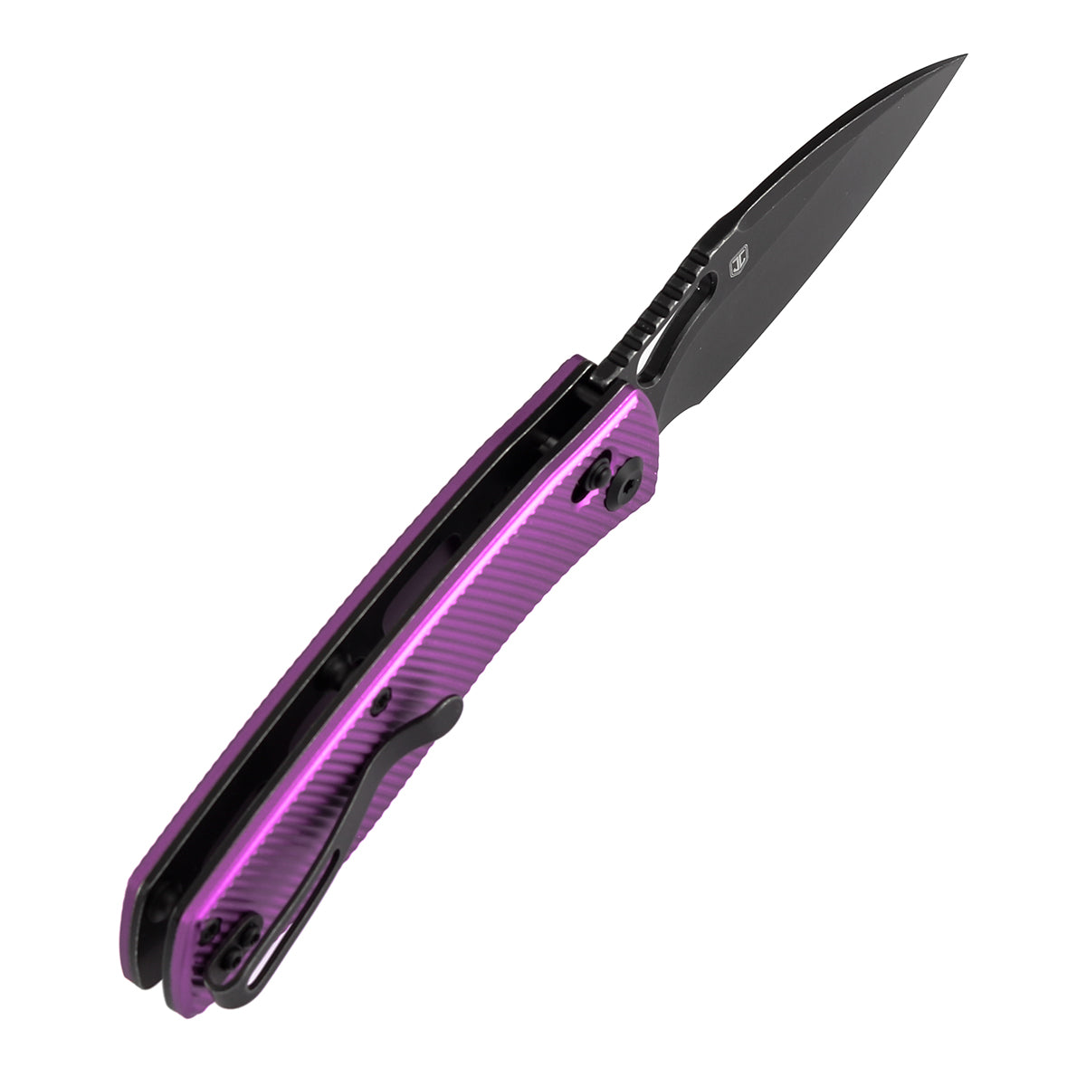 Pre Order | Heron Folding Knife - 3.13" Nitro-V Blade | Purple Aluminum Handle | Johan Jordaan- B2124V1
