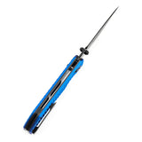 Tenable Eaglestrike | Cross Bar Lock | 3.73'' Black Stonewashed Nitro V Blade | Blue Anodized Aluminum with Diamond Pattern Handle | James Lowe Design-B1095V6