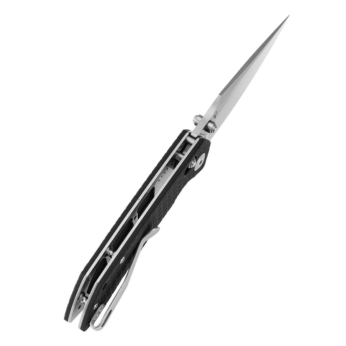 Tenable Fenrir Cross Bar Lock Folding Knife| Black G10 with Frag Pattern| 3.49“ Stonewashed Nitro-V Blade | Sparrow Knife Design | T1034V7
