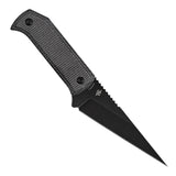 Pre-Order：Ships by Aug. 20 | Tenable ToothPik Fixed Blade | 3.04” Blackwash 14C28N Blade | Black Micarta Handle | Pinkerton Knives Design - G020A4