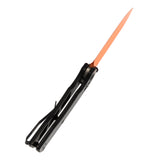 Tenable Kryo Cross Bar Twill Carbon Fiber+G10 Handle | 3.58‘’ Orange Coated 14C28N Blade | Kim Ning Design-T1001V12