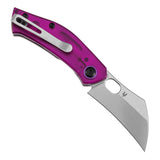 Pre-Order： Ships by Aug. 10 | Tenable Osprey Folding Knife | 2.22" Stonewashed Nitro-V | Purple PC Handle | Triple Stripe Knives Design - B2087A1