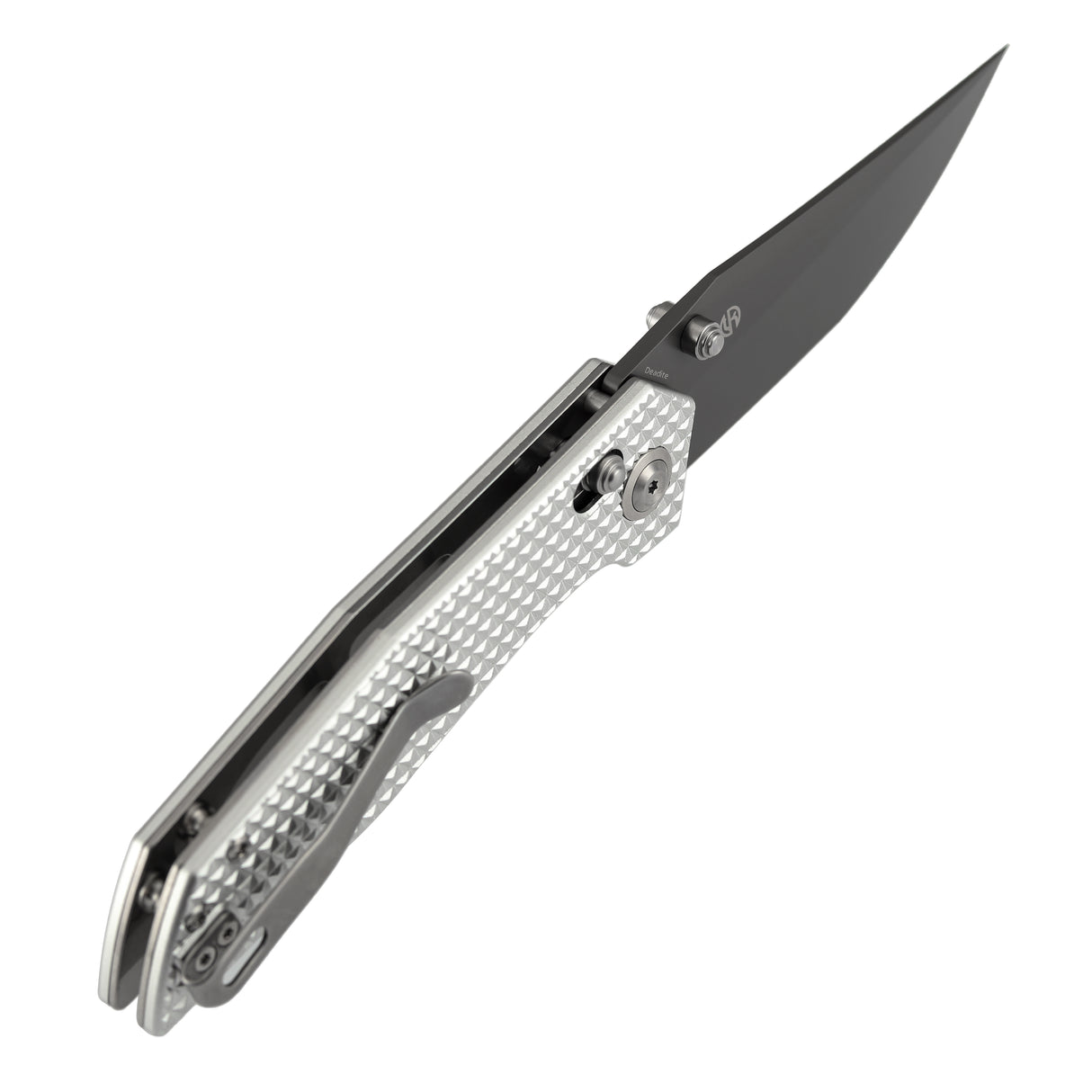 Tenable Deadite Cross Bar Lock Knife | 3.52" Gray TiCn Coated 14C28N Blade | Silver Aluminum Handle | TuffKnives Design - B1081V2