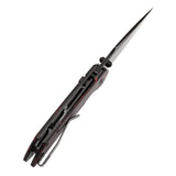 Available on Walmart - Tenable Fenrir Top Liner Lock Folding Knife| Black & Red G-mascus Handle | 3.48“ Blackwashed Nitro-V Blade | Sparrow Knife Design | B1034H2