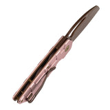 Tenable Goblin L Folding Knife | 3.24'' Rose Gold 14C28N Blade | Rose Gold Aluminum with Amphibian-inspired Geometric Texture Handle | Marshall Noble Design | B3016A1