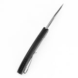Tenable Gideon Folding Knife Black Micarta Handle (3.5'' Stonewashed Nitro V Blade) Dead Sober Design--T1119A1