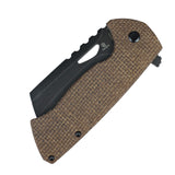Tenable Leviathan Folding knife | 3.9" Blackwash D2 Blade | Brown Micarta Handle | Warhawk Knives Design - B1083A4
