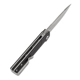 Tenable Kitpu Folding Knife | 2.9'' Stonewashed Nitro-V Blade | Black G10 with Frag Pattern Handle | Jonathan Styles Design - B2123A3