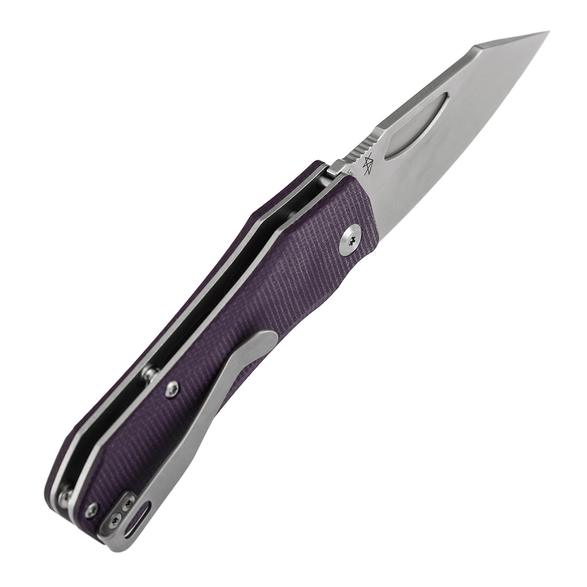 Tenable Loki Liner Lock Knife | 3.0" Stonewashed Nitro-V Blade | Purple Micarta Handle | Steven Dunnuck Design - B1058A2