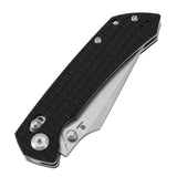 Tenable Fenrir Cross Bar Lock Folding Knife| Black G10 with Frag Pattern| 3.49“ Stonewashed Nitro-V Blade | Sparrow Knife Design | T1034V7