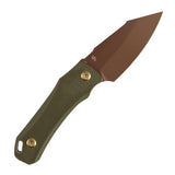 Tenable Loki Fixed Blade Knife | 2.99" Rose Gold D2 Blade | Olive Green G10 Handle | Steven Dunnuck Design | G1058A3
