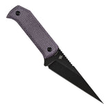 Pre-Order：Ships by Aug. 20 | Tenable ToothPik Fixed Blade | 3.04“ Blackwash 14C28N Blade | Purple Micarta Handle | Pinkerton Knives Design - G020A1