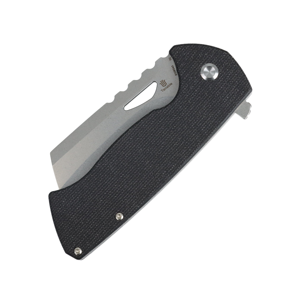 Tenable Leviathan Folding knife | 3.9" Stonewashed D2 Blade | Black Micarta Handle | Warhawk Knives Design - B1083A3