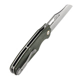 Tenable Tuckamore Folding Knife | 3.54" Stonewashed Nitro V | Green Micarta | Jonathan Styles Design - B1052A1