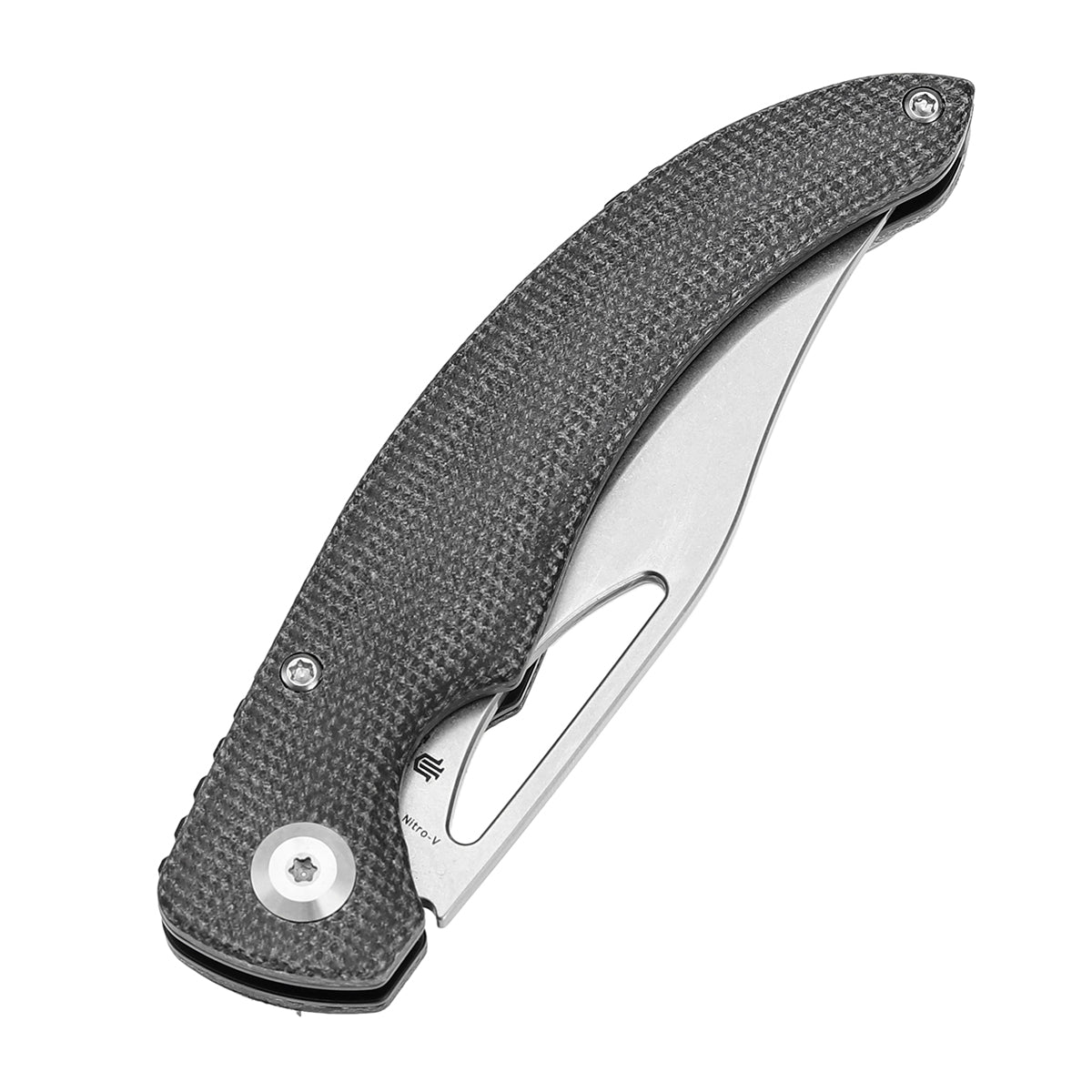 Tenable Gideon Folding Knife Black Micarta Handle (3.5'' Stonewashed Nitro V Blade) Dead Sober Design--T1119A1