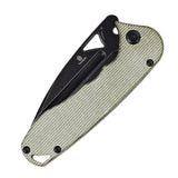 Tenable Bömbur Folding Knife Green Micarta Handle (3.53'' Blackwash D2 Blade) Midgards Messer Design--T1054A4