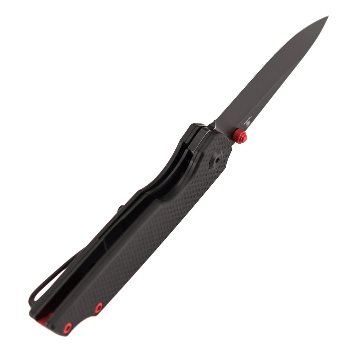 Tenable Mini Warrior Liner Lock Knife | 2.9" Blackwash Nitro-V Blade | Black G10 Handle | Kim Ning Design - B2005A1