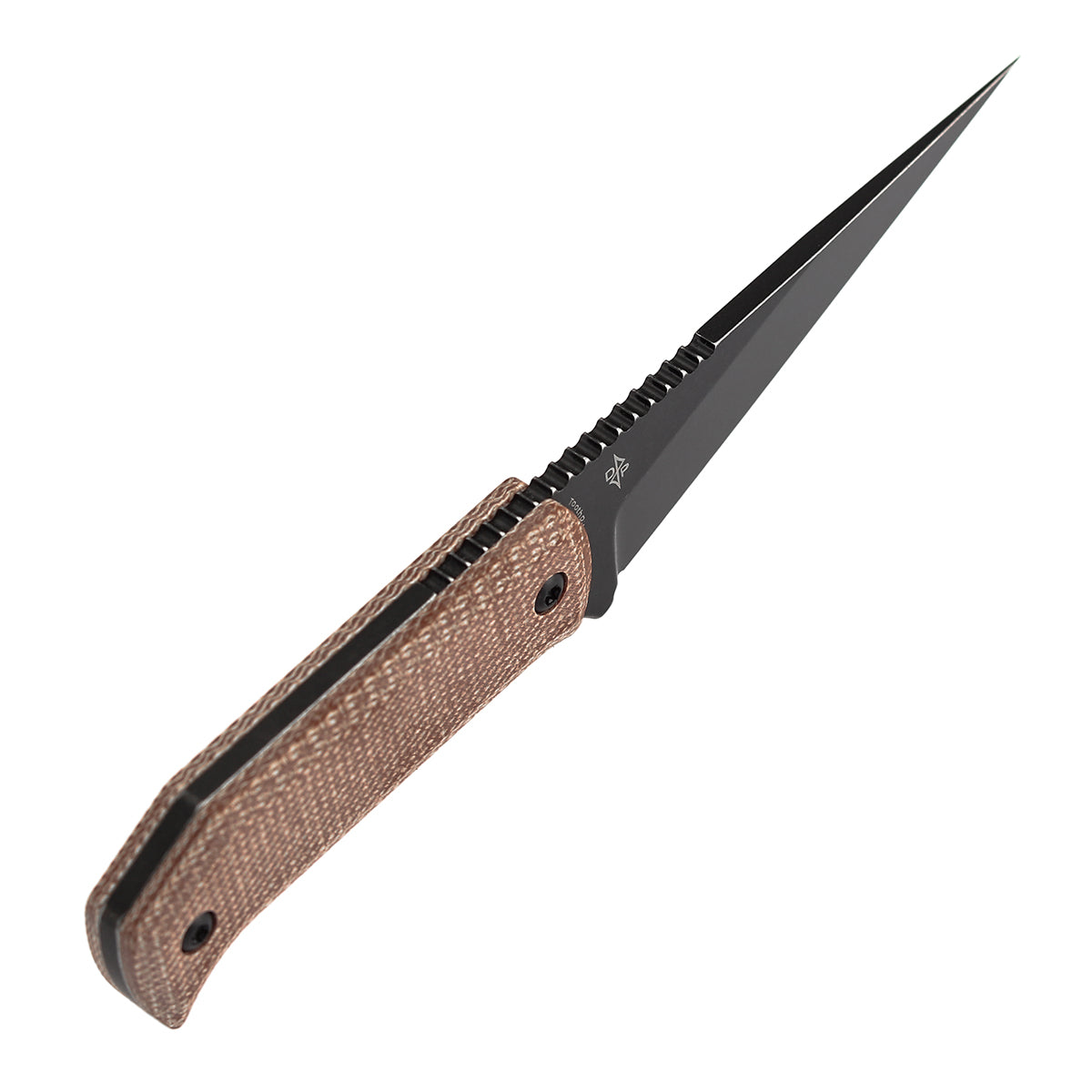 Pre-Order：Ships by Aug. 20  | Tenable ToothPik Fixed Blade | 3.04” Blackwash 14C28N Blade | Brown Micarta Handle | Pinkerton Knives Design - G020A2