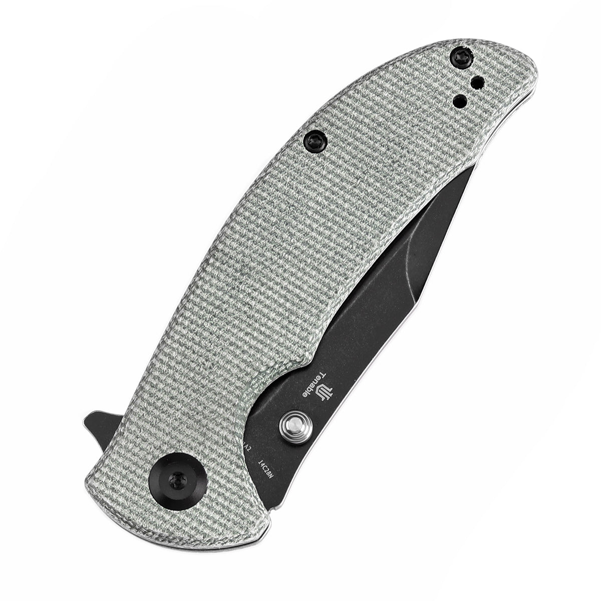 Tenable Rei Folding Knife Green Micarta Handle (3.3