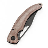 Tenable Gideon Folding Knife Brown Micarta Handle (3.5'' Blackwash Nitro V Blade) Dead Sober Design--T1119A2