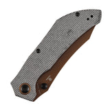Tenable Tipper Folding Knife | 3.39'' Rose Gold Nitro V Blade | Black Micarta Handle | Edgy Bladeworks Design | B1079A1