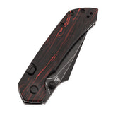 Available on Walmart - Tenable Fenrir Top Liner Lock Folding Knife| Black & Red G-mascus Handle | 3.48“ Blackwashed Nitro-V Blade | Sparrow Knife Design | B1034H2
