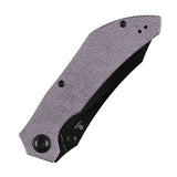 Tenable Tipper Folding Knife | 3.39'' Blackwash Nitro V Blade | Purple Micarta Handle | Edgy Bladeworks Design | B1079A2