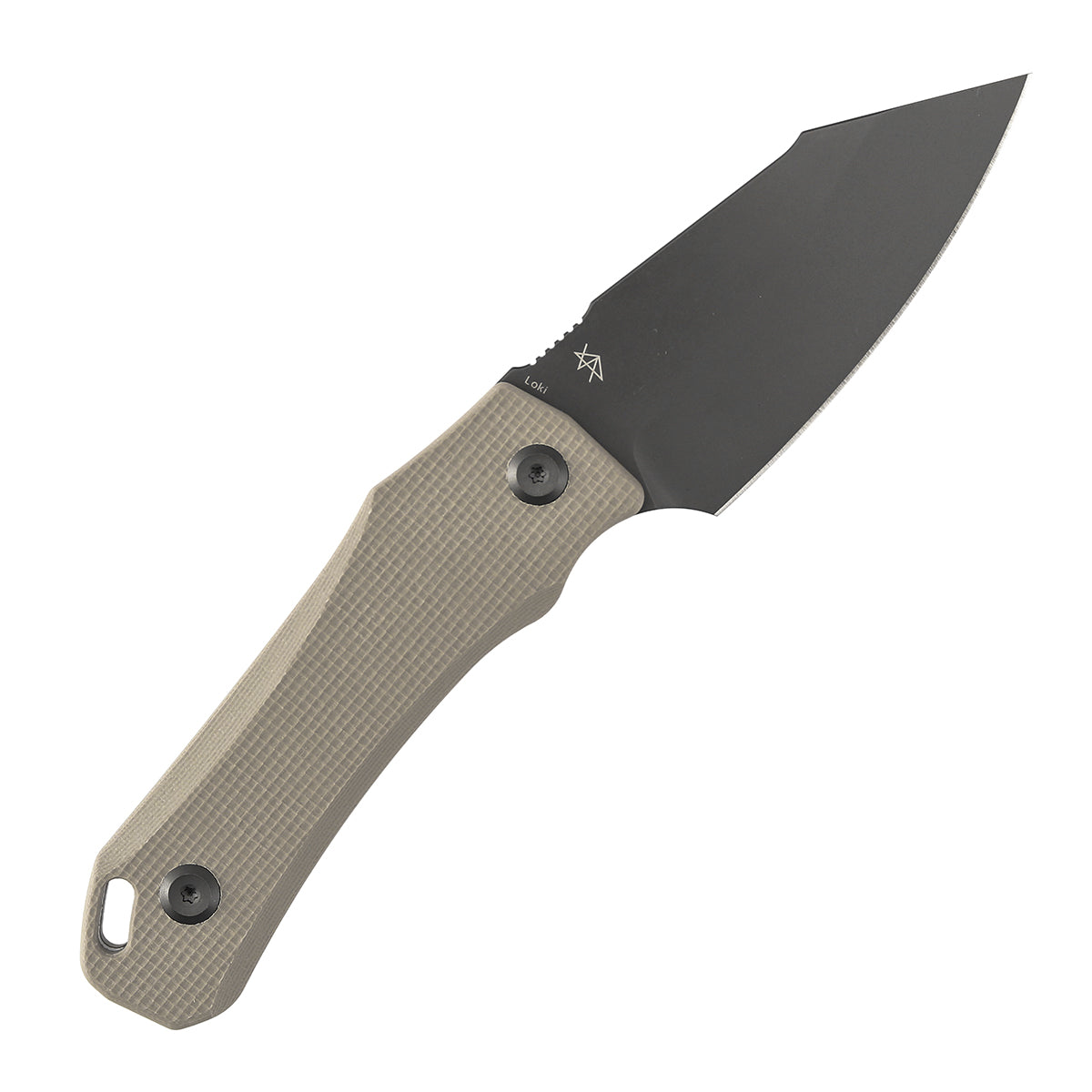Tenable Loki Fixed Blade Knife |2.99" Gray TiCn Coated D2 Blade | Light Sand G10 Handle | Steven Dunnuck Design | G1058A1