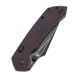 Available on TikTok & Walmart-Tenable Fenrir Top Liner Lock Folding Knife| Purple Micarta | 3.48“ Blackwashed Nitro-V Blade | Sparrow Knife Design | B1034H1