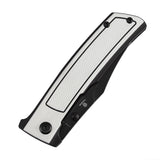 Tenable Bison Folding Knife | 3.24'' Blackwash Nitro V Blade | Black & White G10 with Frag Pattern Handle | Ray Laconico Knives Design | B2108A1