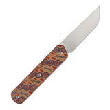 Tenable Foosa Fixed Blade Knife - 3.06'' Stonewashed D2 Blade | Vortex Micarta Handle | Rolf Helbig - G2020A2