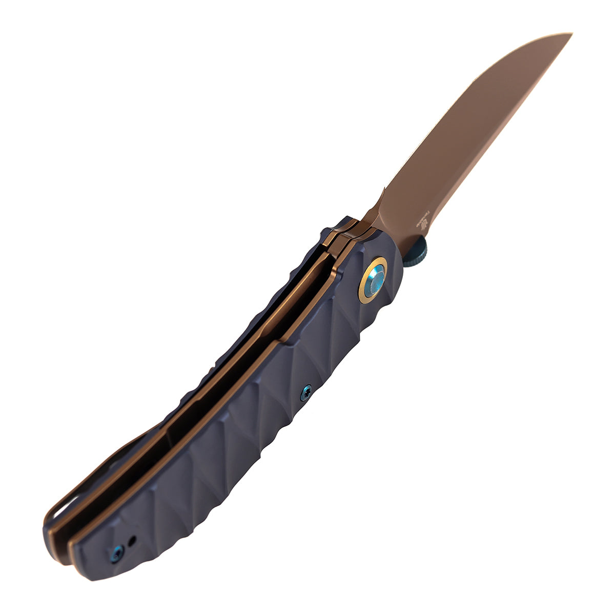 Tenable Tarkin Liner Knife | 3.4" Nitro-V |  Blue Aluminum Handle | Matthew Christensen Design | B1078A2
