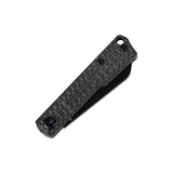 Tenable Riflestock Lock Back Folding knife | 2.34" Blackwash Nitro V Blade | Twill Carbon Fiber Handle | Nick Swan Knives Design - B2131S3
