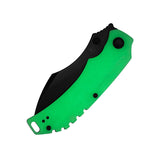 Tenable Pelican XL Folding knife | 3.5" Black TiCn Coated Nitro V Blade | Glow-in-the-Dark Green G10 Handle | Kmaxrom Design Design - B0018A1
